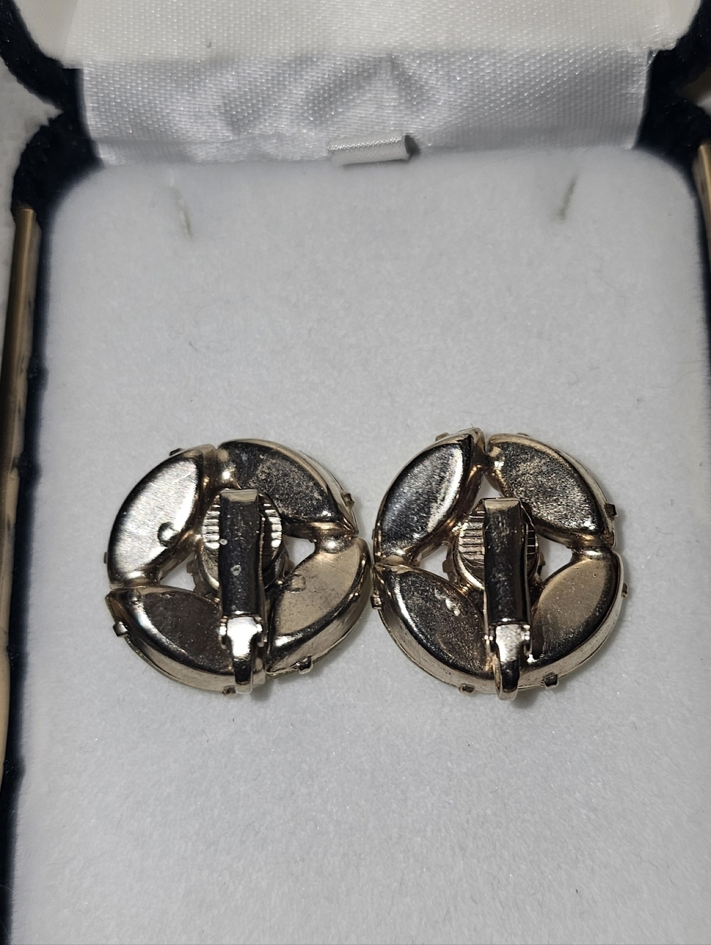 Crystal Floral Cluster Earrings in Yellow and Iridescent - Picture 3 of 3